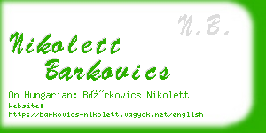 nikolett barkovics business card